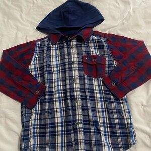 Tommy Hilfiger Red and Blue Button Down Shirt